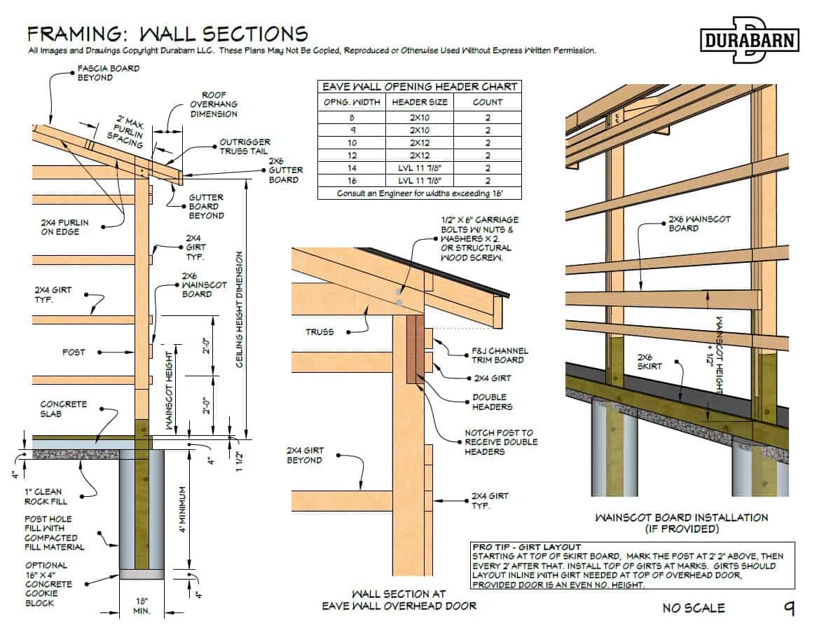 150 Gal. Framing Plans (PDF)