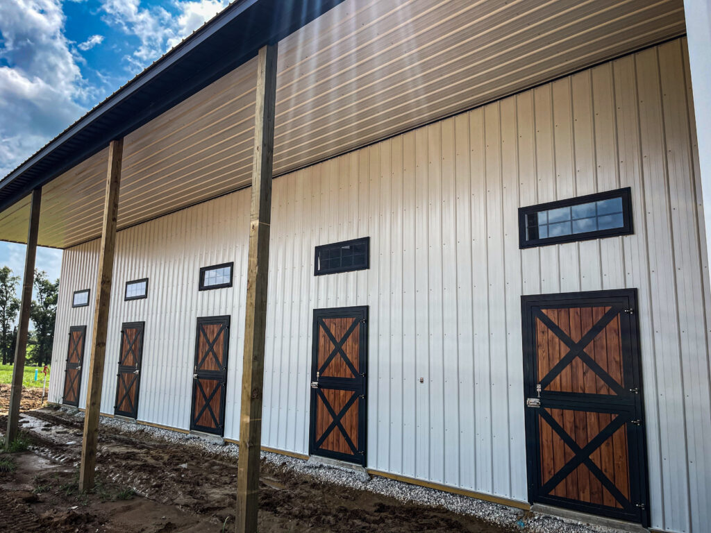 Horse barn dutch doors.